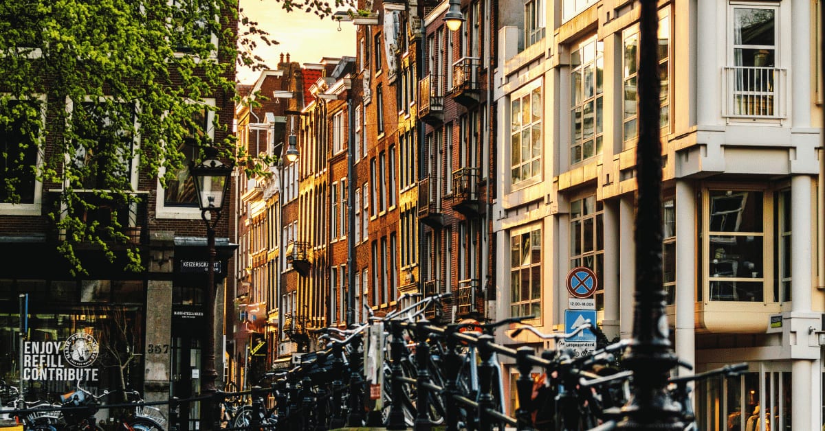 A canal in De Negen Straatjes, Amsterdam's nine streets